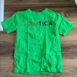 Nautica Vibrant Green Tee with Navy Logo